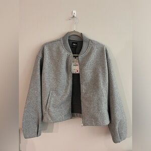 Zara Bomber Jacket Grey size M